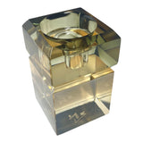 Taupe/Beige Crystai candlestick -SET 2