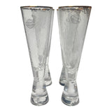 Champagne flutes w' gold rim -