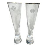 Champagne flutes w' gold rim -