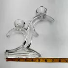 2 x Art Deco Crescent Candle sticks