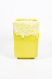 Vintage Lime Green Square Vase