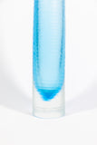 Etched Tall Blue Vase