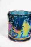 Vintage Blue Iridescent Carnival Glass