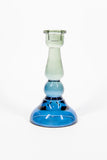 Blue Tall Glass Candleholder