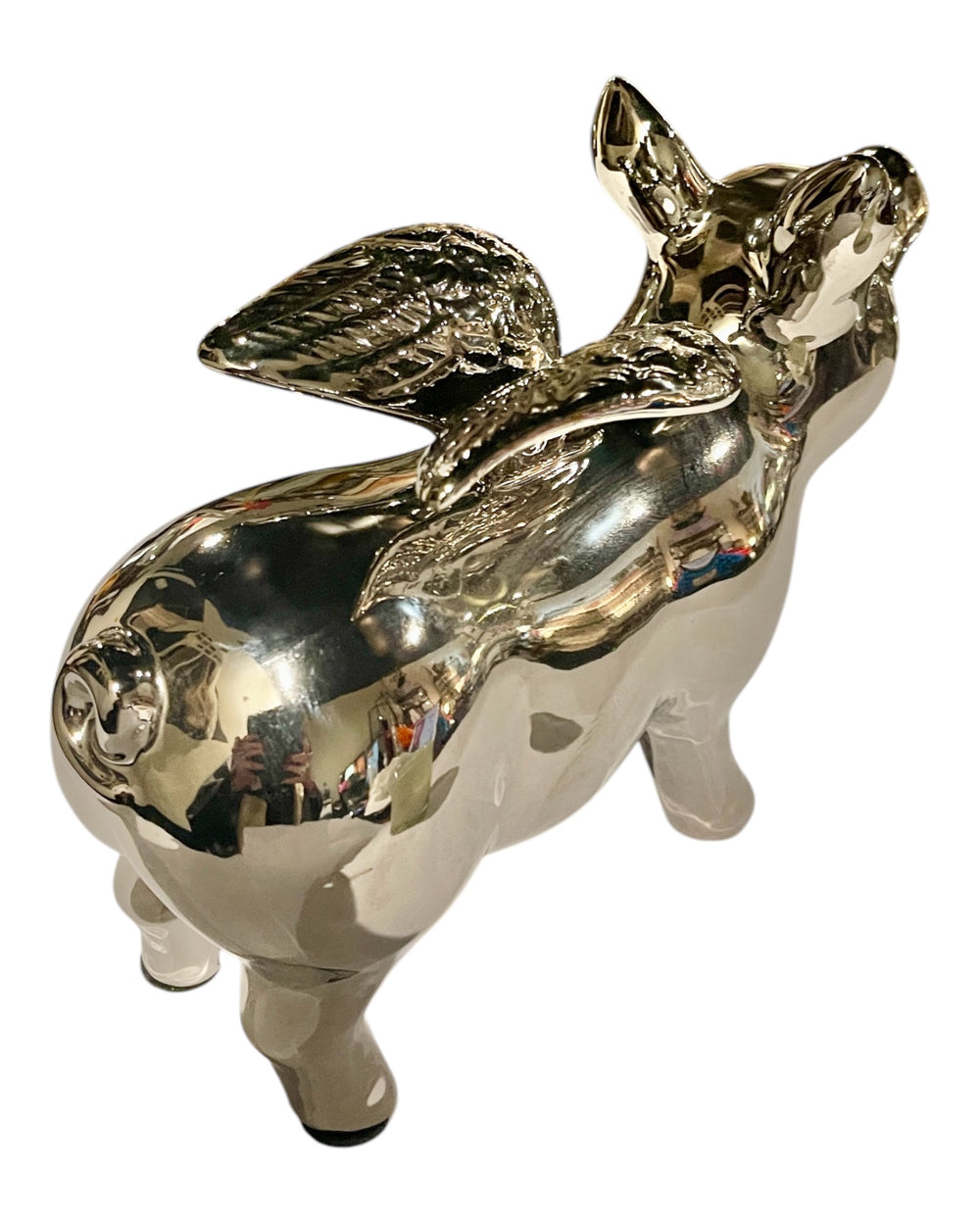 Silver flying pig