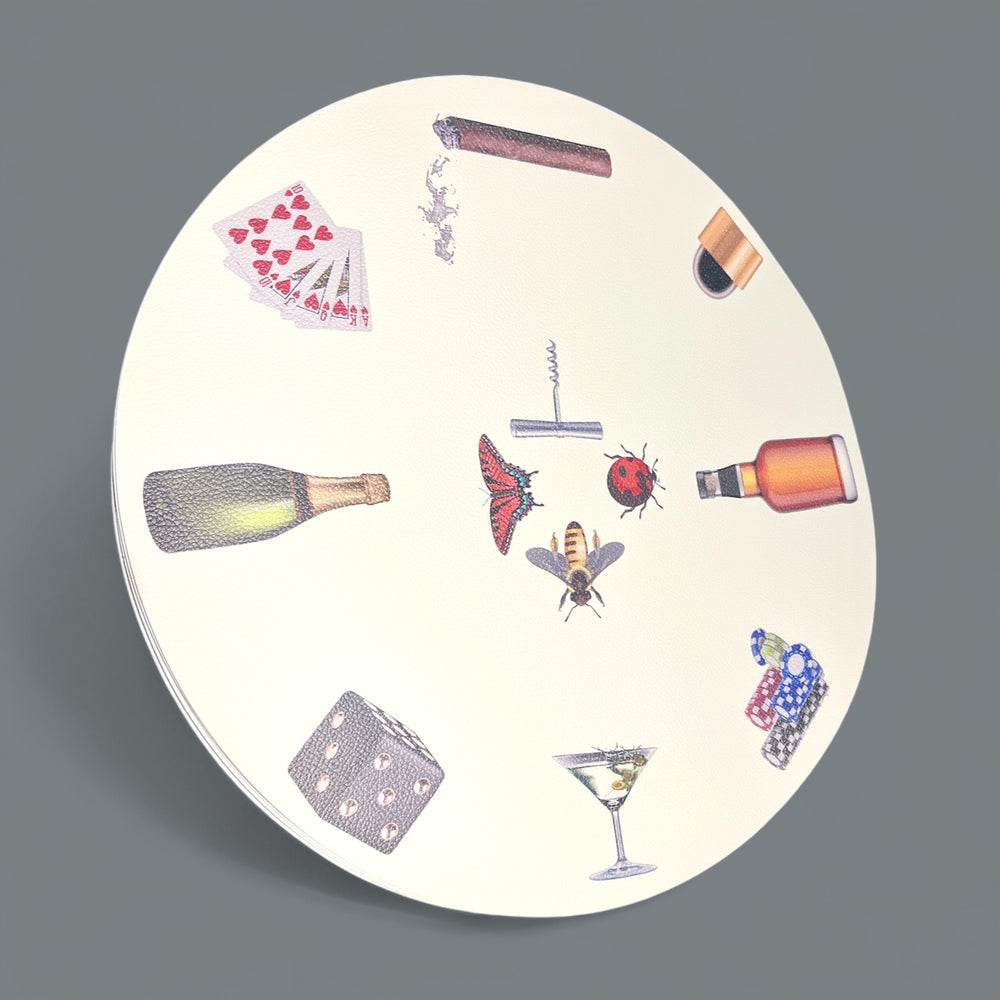 Tablemats - White Poker