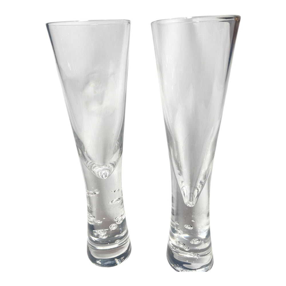 Champagne Flutes W' bubbles