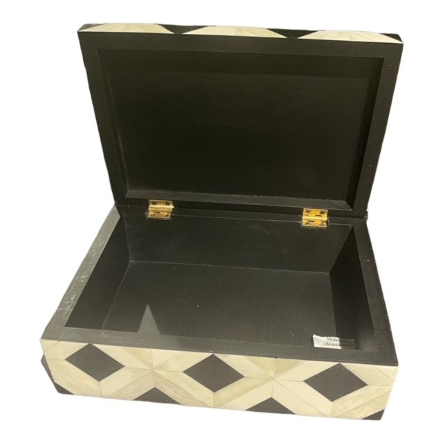 Small Inlayed Box Small Geometric Horn Inlayed Box
