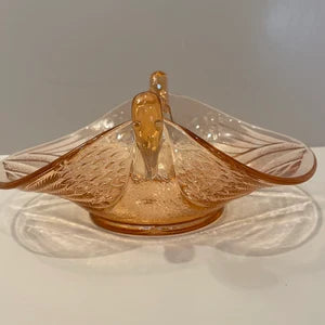 RARE Fenton Depression glass Relish dish with Spoon