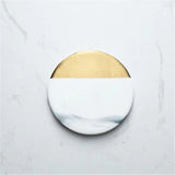Marble & Gold round coasters