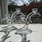 2 x Art Deco Crescent Candle sticks