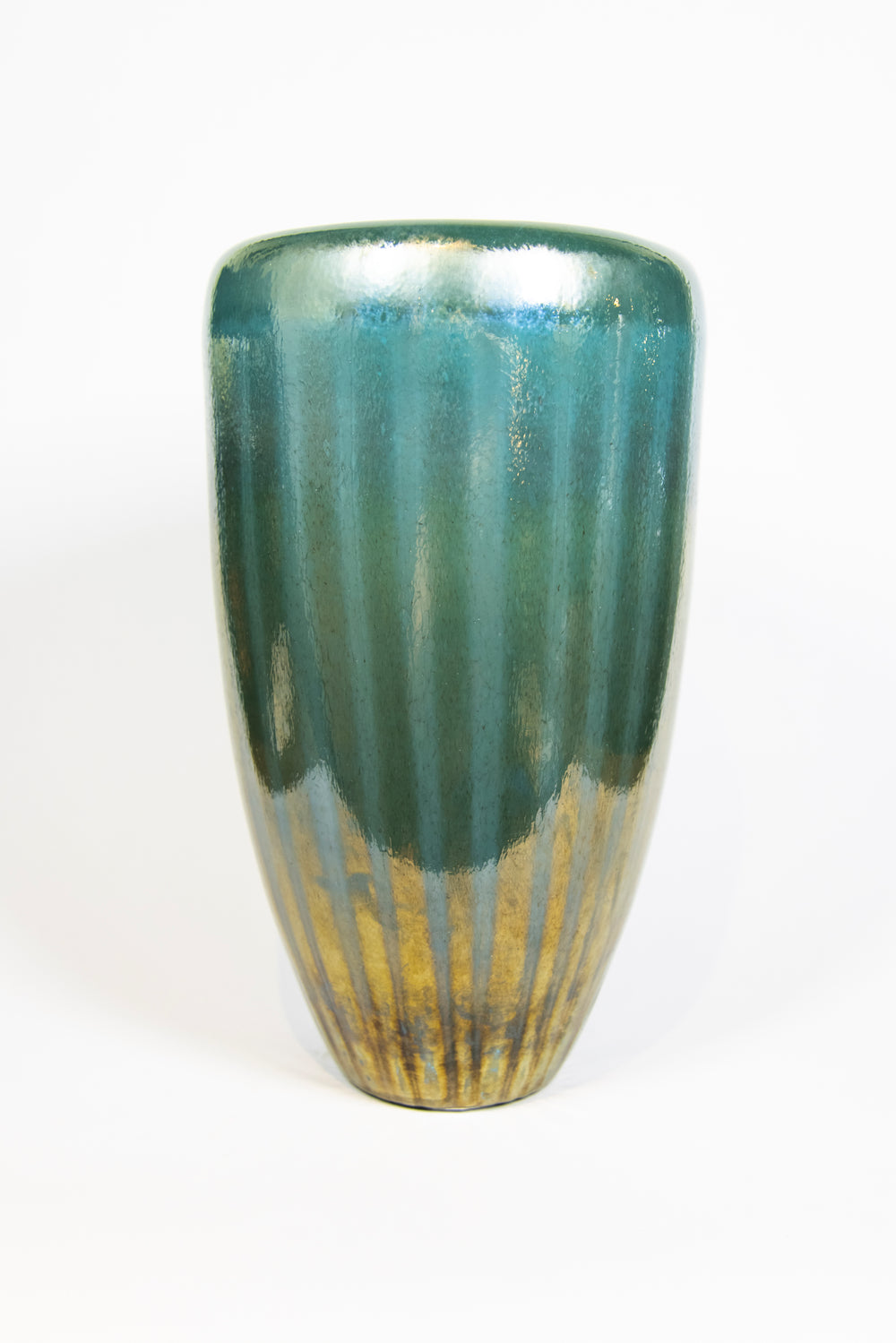 Metallic Glaze Glass Vase