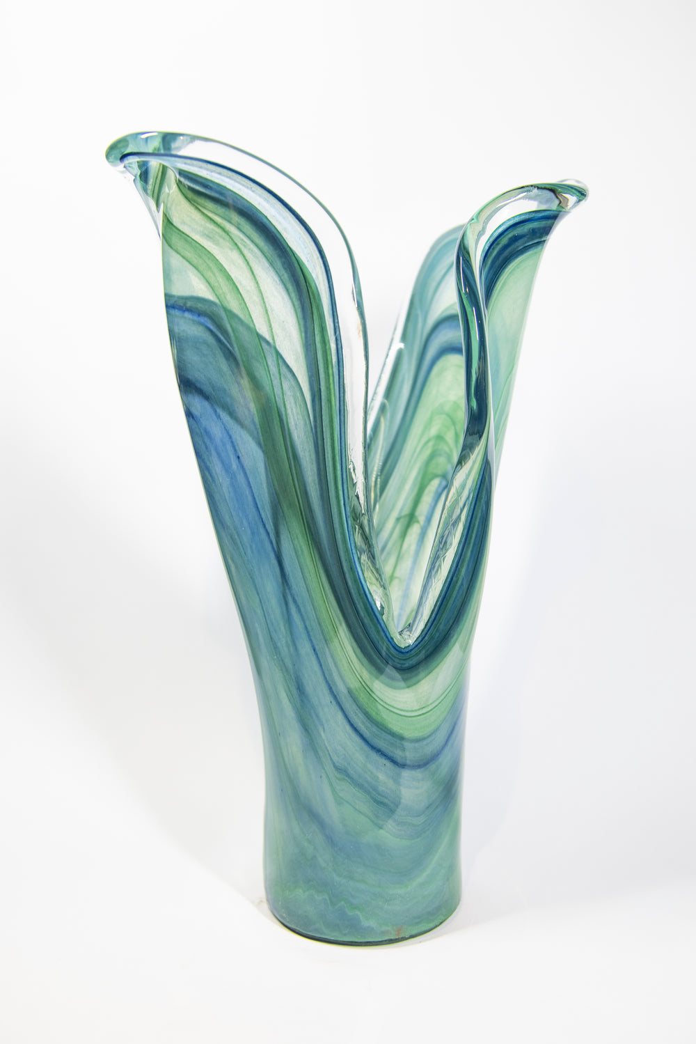 Murano Blue Glass Vase