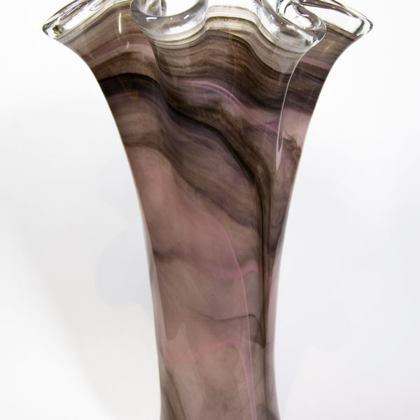 MURANO ITALY金彩 ピンクレースライン ピッチャー 花瓶 MURANO ITALY金彩 ピンクレースライン ピッチャー 花瓶 MURANO