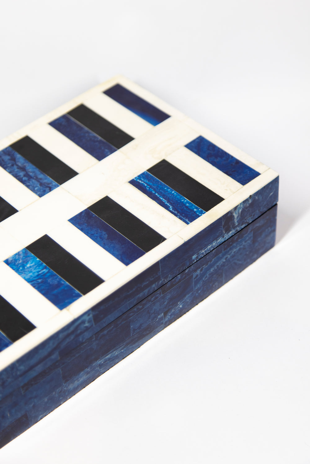 Bone Inlay Blue & White Box