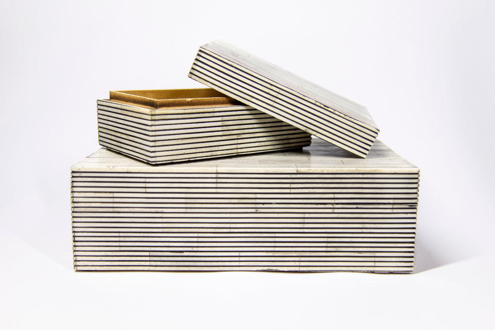 Small Striped Horn Inlayed Box