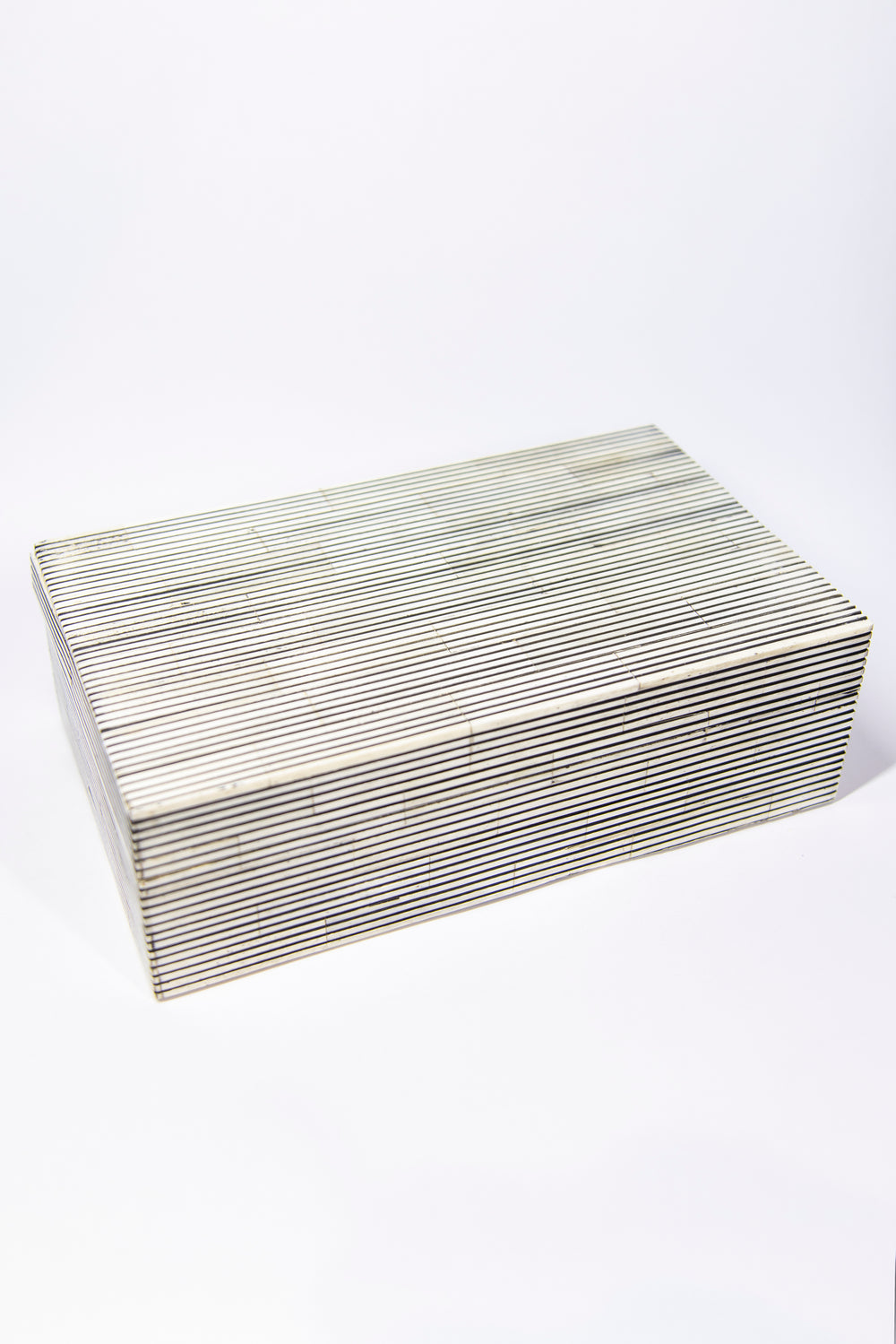 Large Striped Horn Inlayed Box