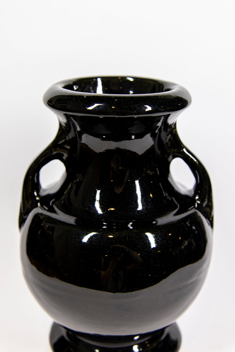 Vintage Black Pitcher Vase