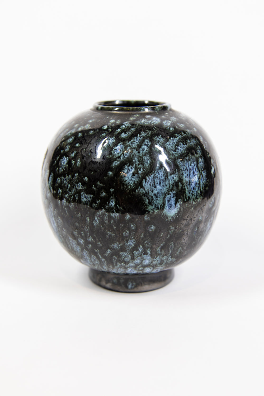 Black and Blue Speckled Vase