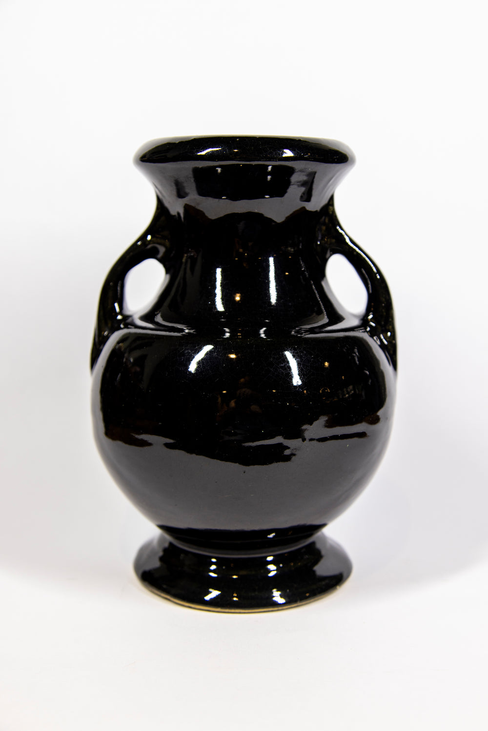 Vintage Black Pitcher Vase