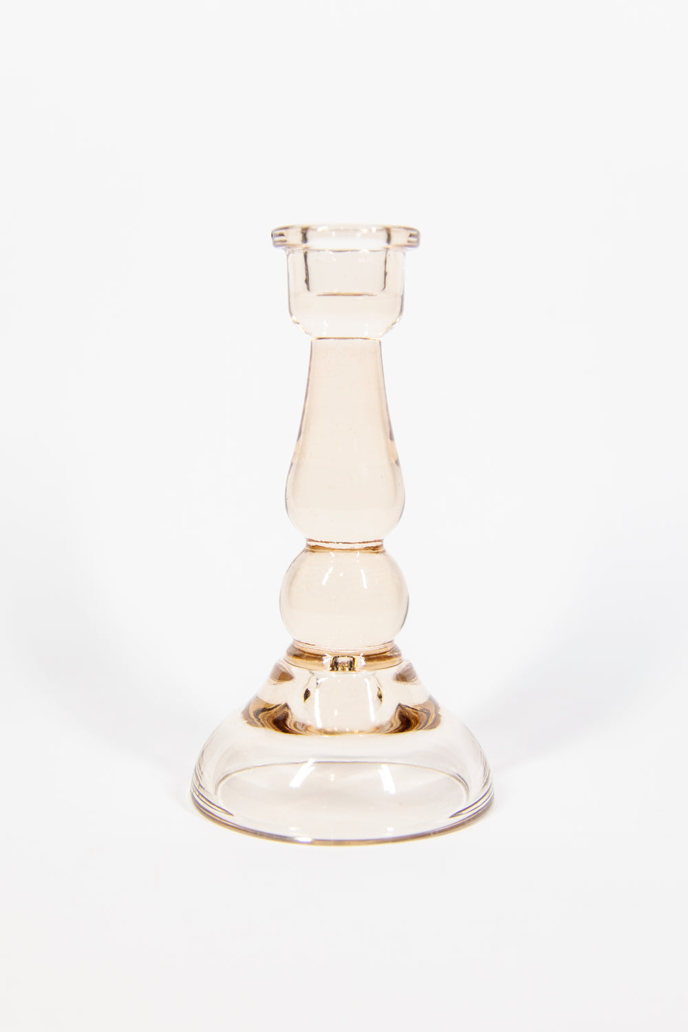 Pink Tall Glass Candleholder